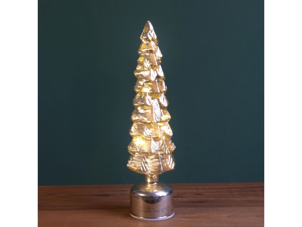 Xmas. Albero Vetro Led Rolling H.41cm - Champ.