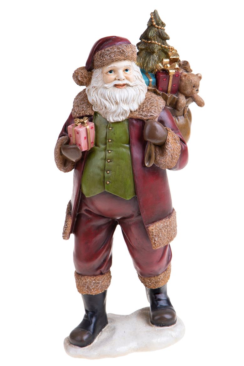 Xmas. Babbo Natale H.37 Cm Con Sacco - Red