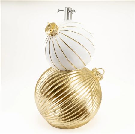 Xmas. Base Albero 2 Sfere D44 H67cm - Bianco Oro