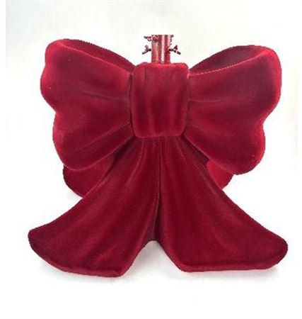 Xmas. Base Albero Fiocco Flockato Bord. 48x34x44c