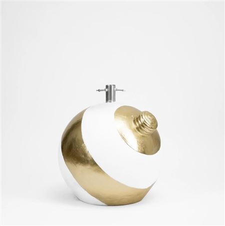 Xmas. Base Albero Sfera D.44cm Fasce Bianco Oro