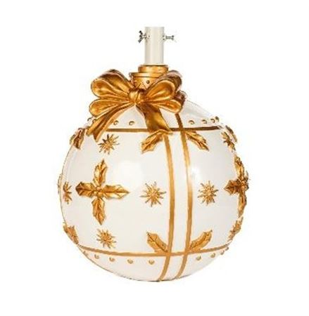 Xmas. Base Albero Sfera Fiocco Oro 51x51x61cm