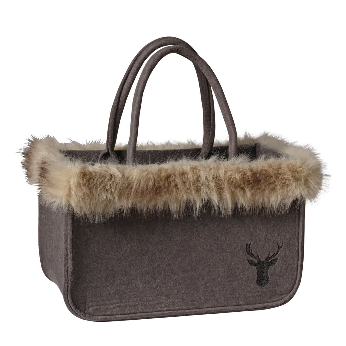 Xmas. Borsa Feltro 30x20x24cm - Grey