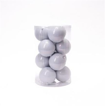 Xmas. Box 12 Sfere D.10cm - Bianco