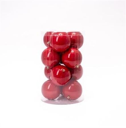 Xmas. Box 16 Sfere D.8cm - Rosso