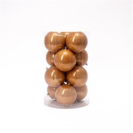Xmas. Box 16 Sfere D.8cm - Tortora