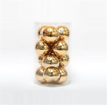 Xmas. Box 2 Sfere D.12cm - Oro Metallizzato