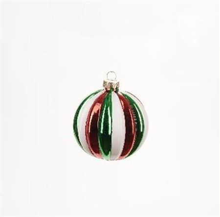 Xmas. Box 2 Sfere Vetro Circus 12cm