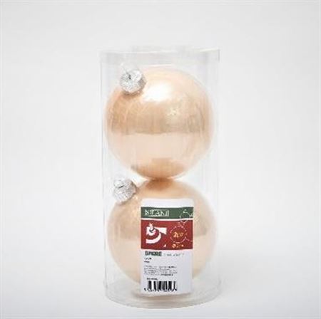 Xmas. Box 2 Sfere Vetro D.12cm - Ramage