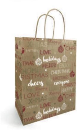 Xmas. Buste Message Medium 26x12h32 50pz - Natur.