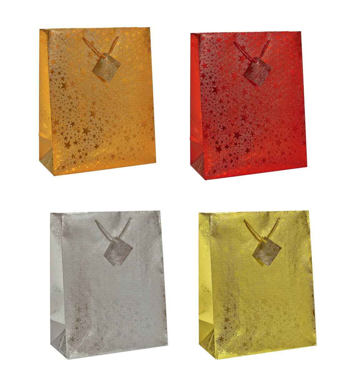 Xmas. Buste Pepita Large 26x13x32cm 4col- 18pz