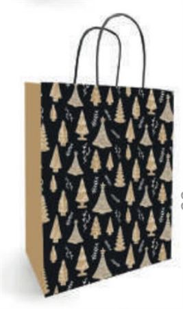 Xmas. Buste Woody Medium 23x12h30cm 50pz - Oro