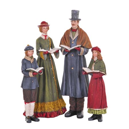 Xmas. Cantori Di Natale H.40 Cm - 4pz