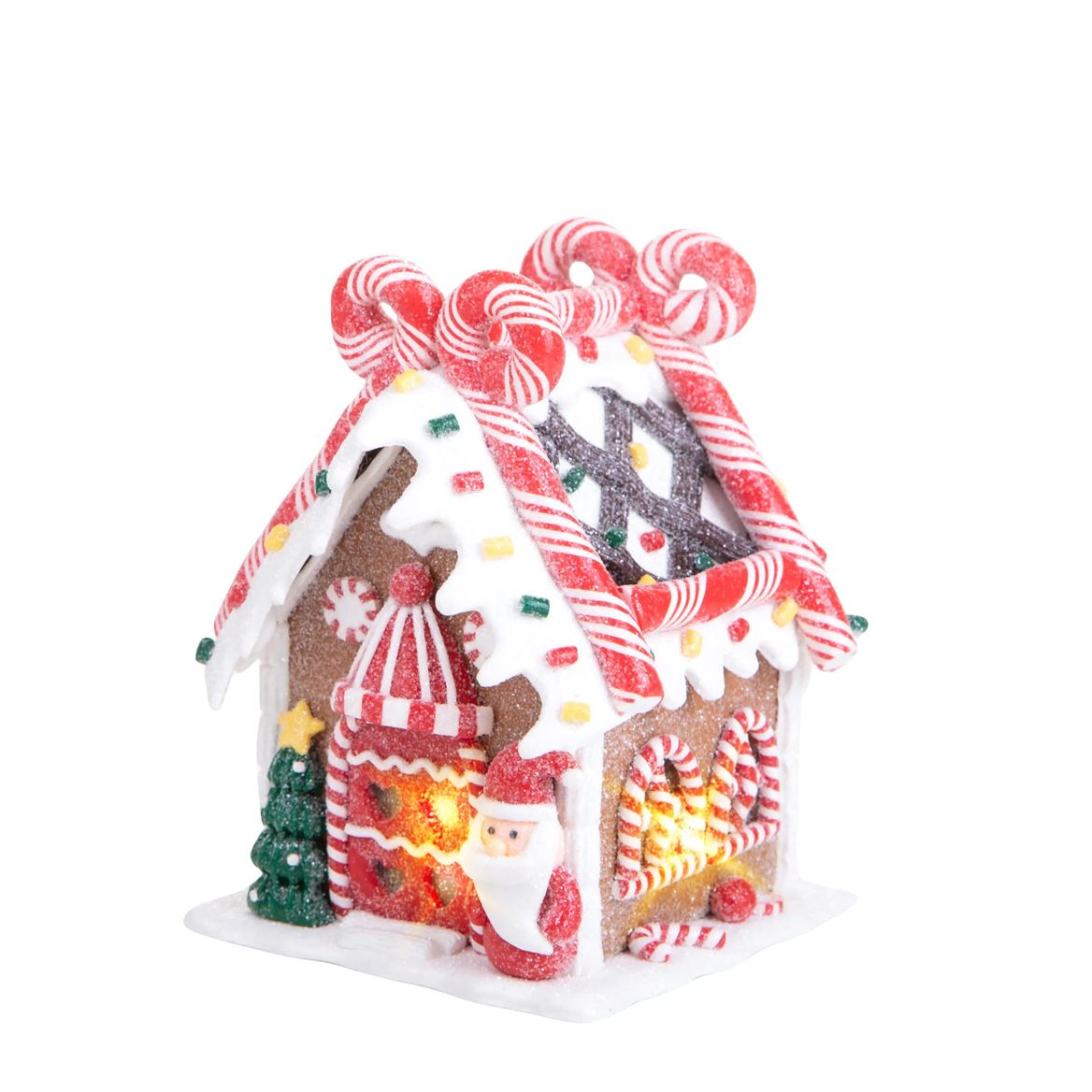 Xmas. Casa 10,5xh14,5 Cm Natalizia Led Int.