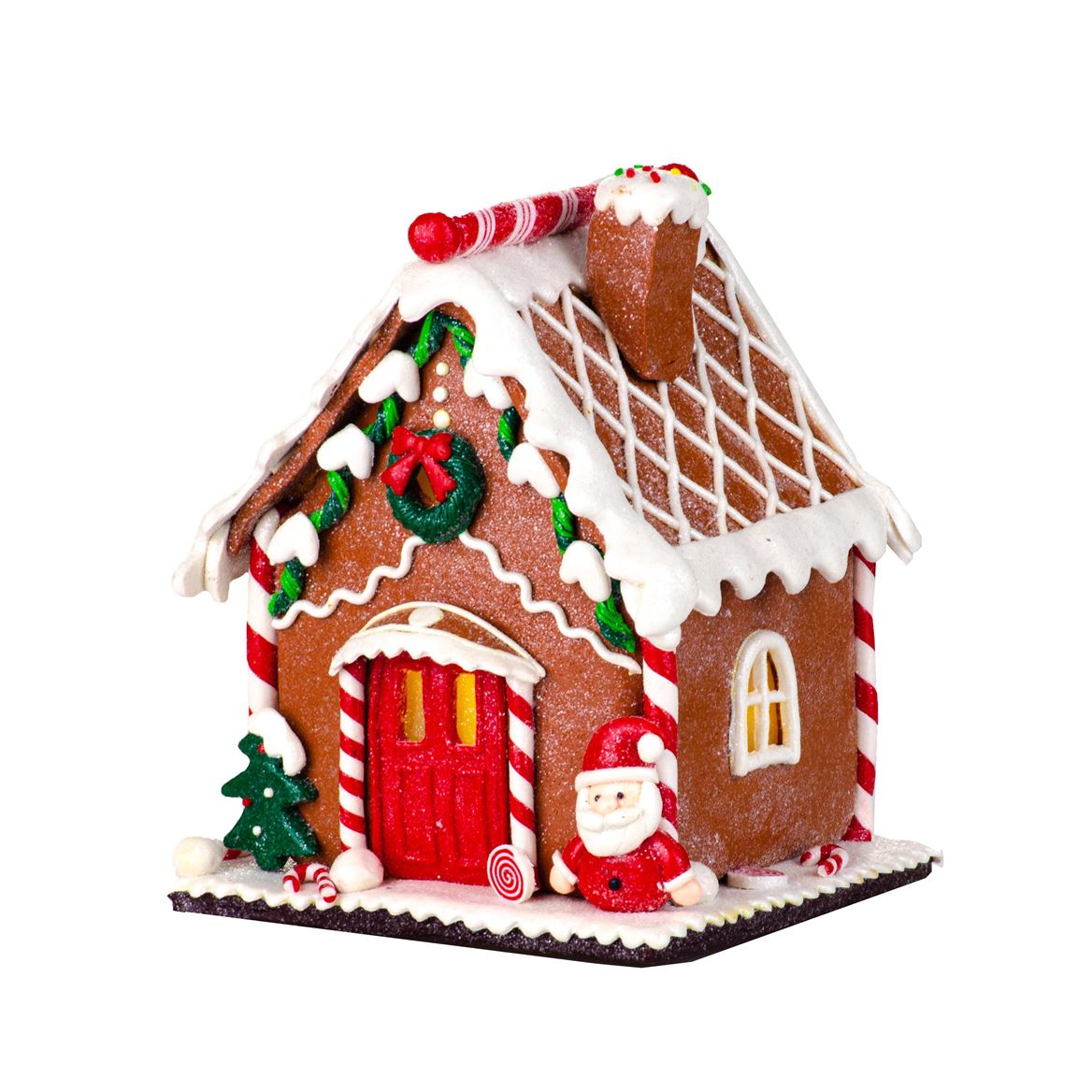 Xmas. Casetta 13xh16 Cm Led E Dolci Natalizi