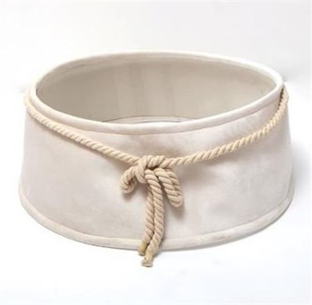 Xmas. Copribase Velluto Bianco 65x53x23cm