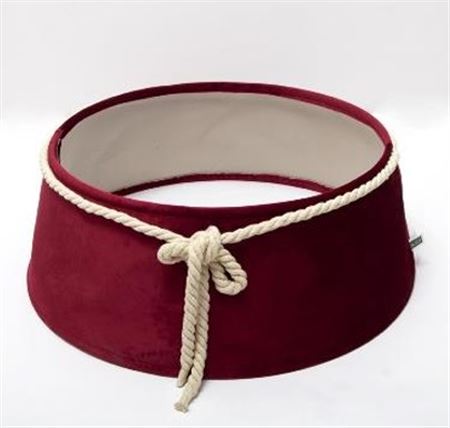 Xmas. Copribase Velluto Bordeaux 65x53x23cm