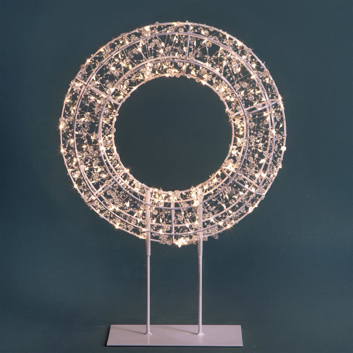 Xmas. Corona D.60cm 400warm Led + Base Outdoor