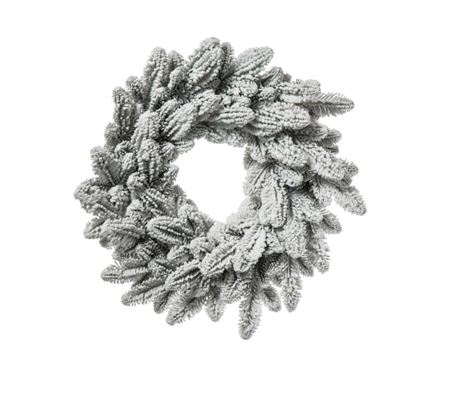 Xmas. Corona Innevata D.90cm Mix Pe - Pvc