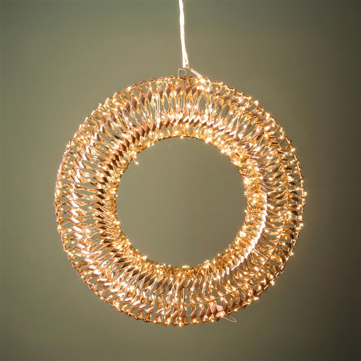 Xmas. Corona Led D.50cm 600led - Pet Gold