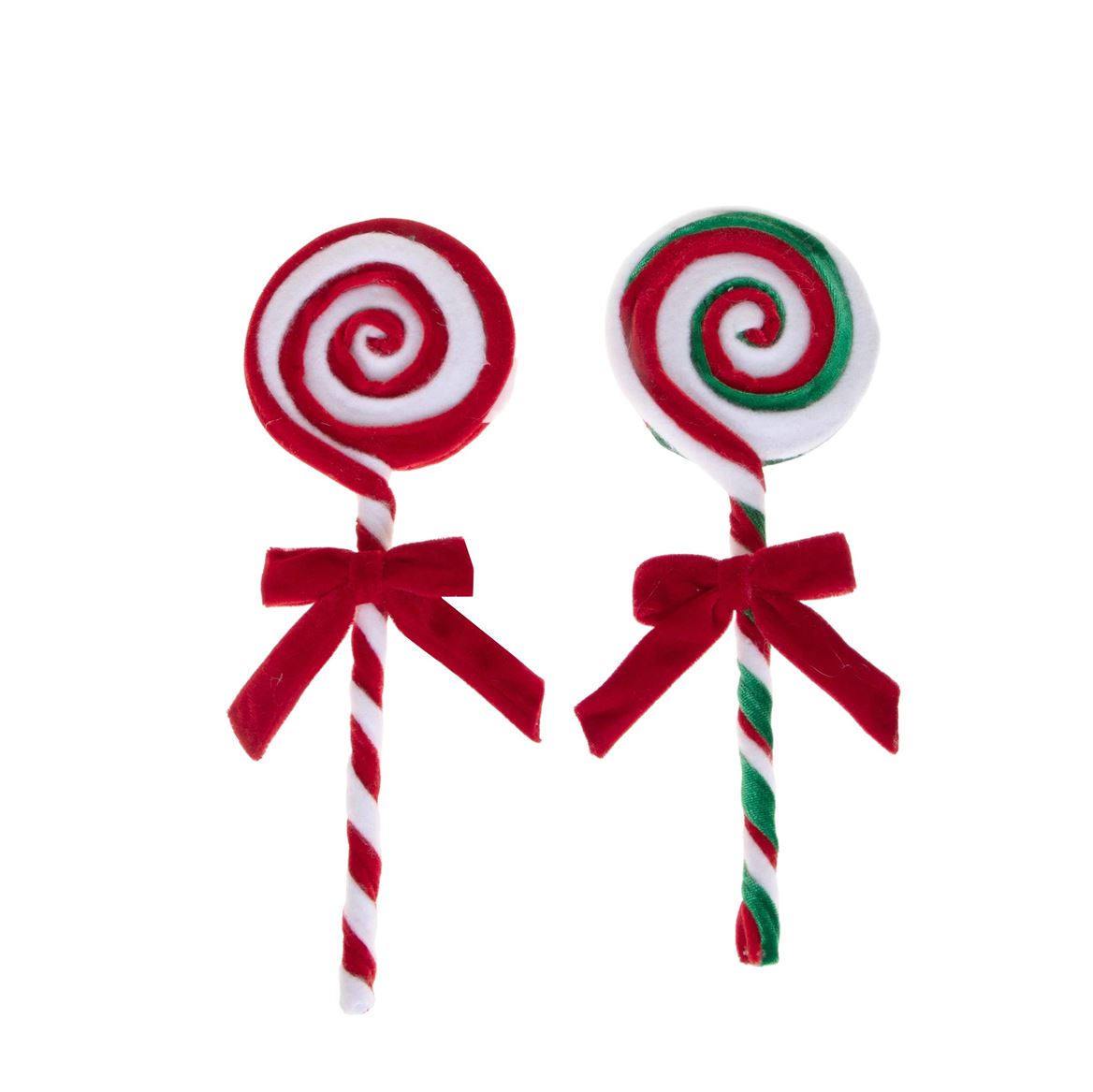 Xmas. Decoro Lollipop Candy H.27 Cm - 2 Colori