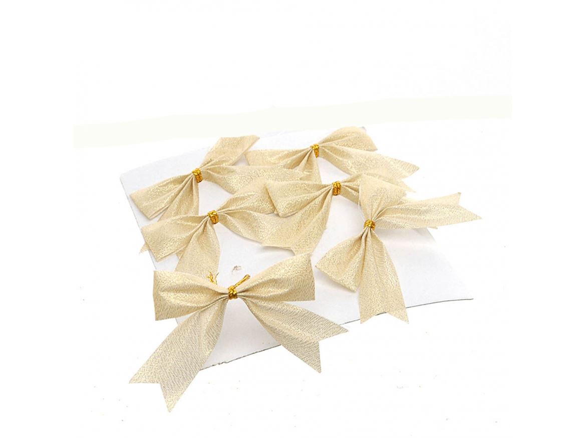 Xmas. Fiocchi Velluto 6.5cm - 6pz Oro