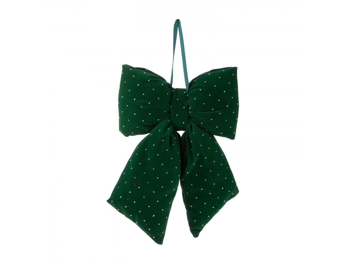 Xmas. Fiocco 29 Cm Con Diamanti - Green