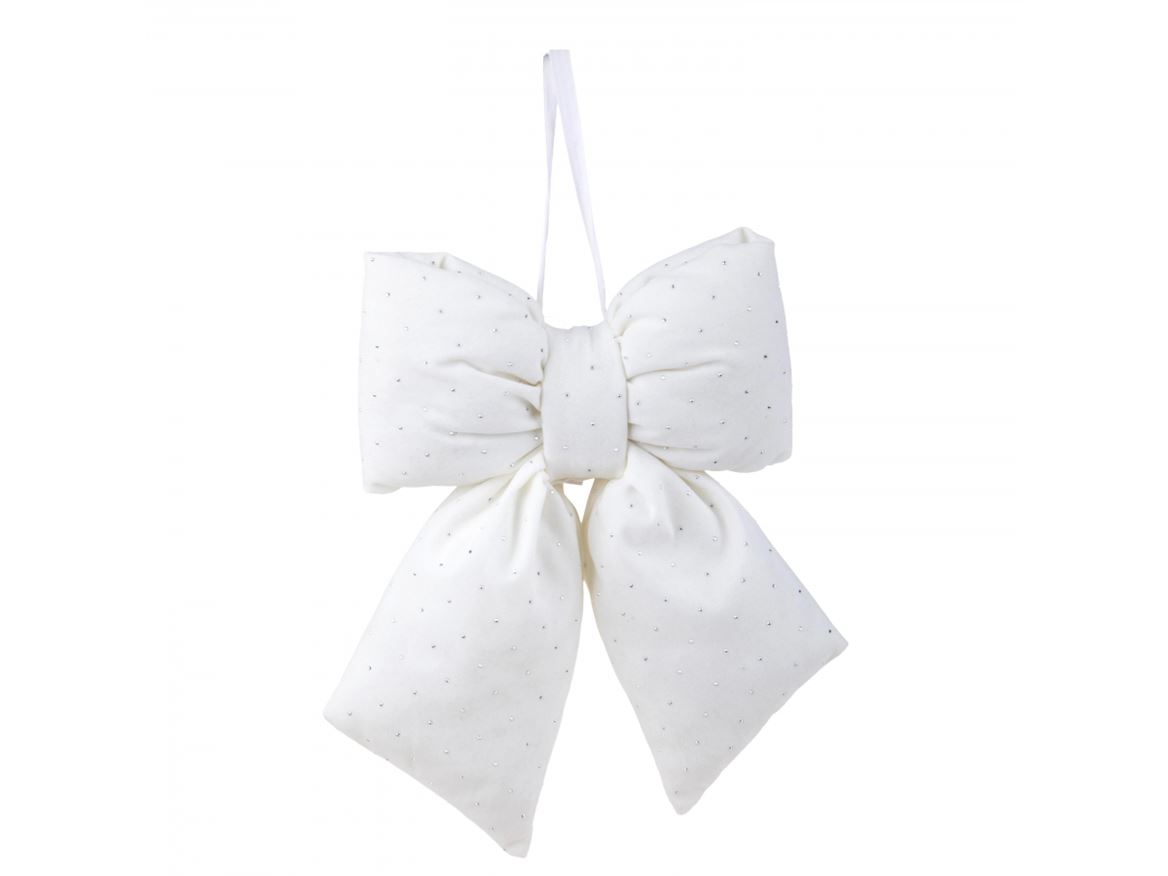Xmas. Fiocco 36 Cm Con Diamanti - White
