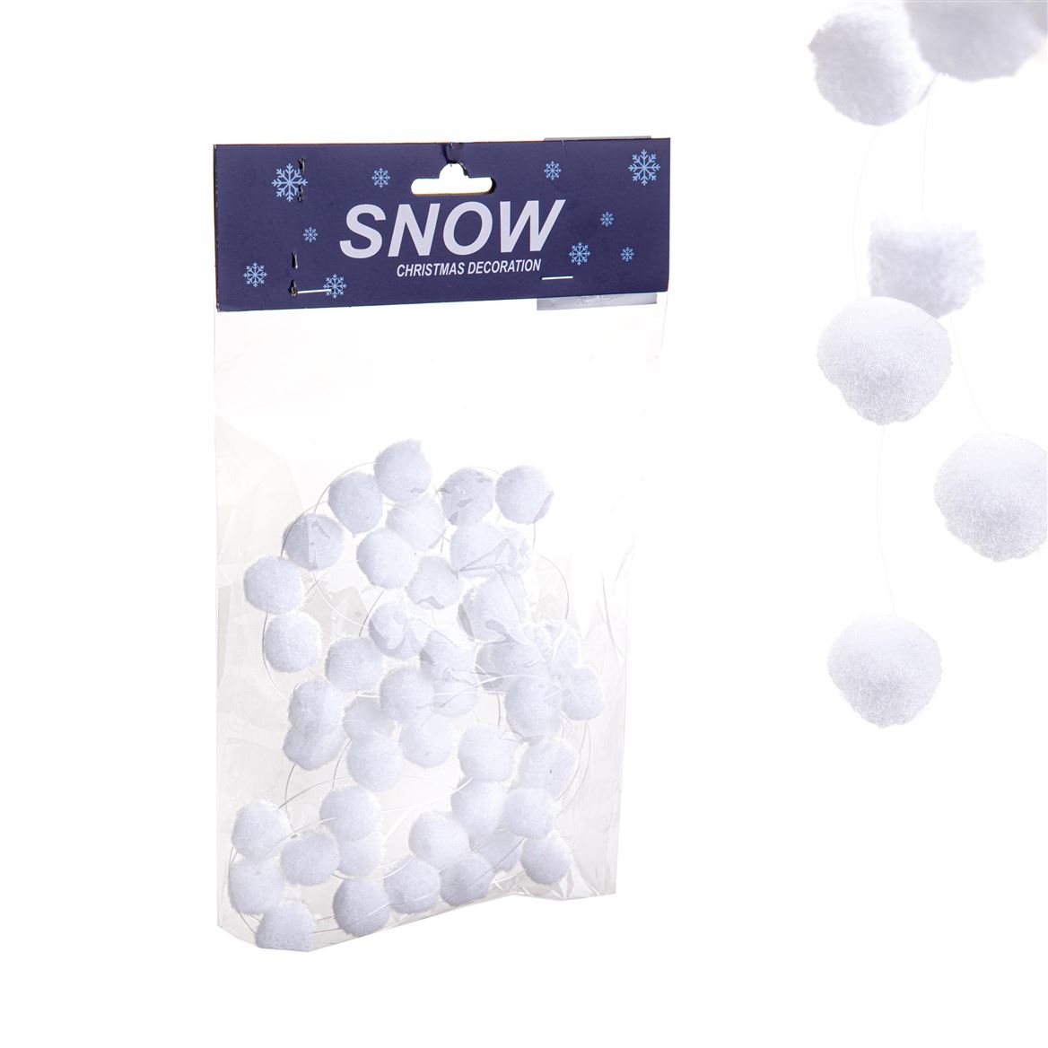 Xmas. Ghirlanda 280 Cm Sfere - White