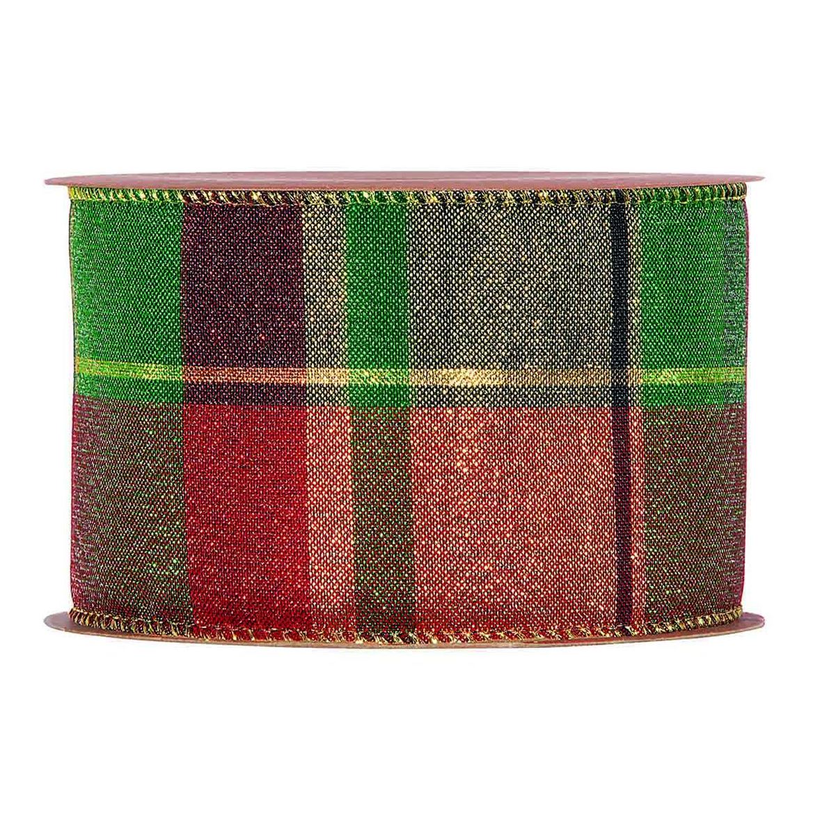 Xmas. Nastri Bright Scotland Mm63x10mt Dark Green