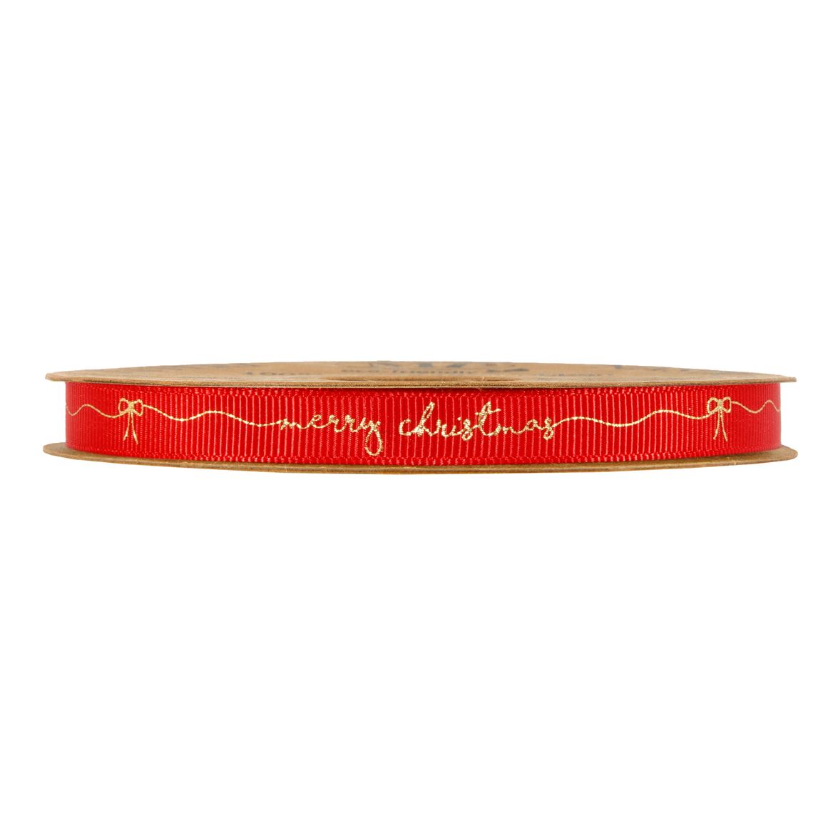 Xmas. Nastri Merry Christmas Mm10x20mt Red