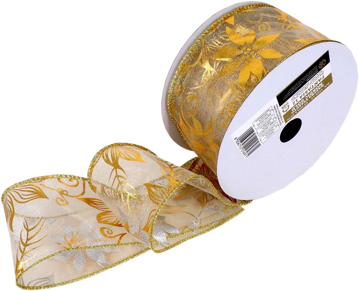 Xmas. Nastri Nordic Gold Mm63 X 10m - Fantasia 12