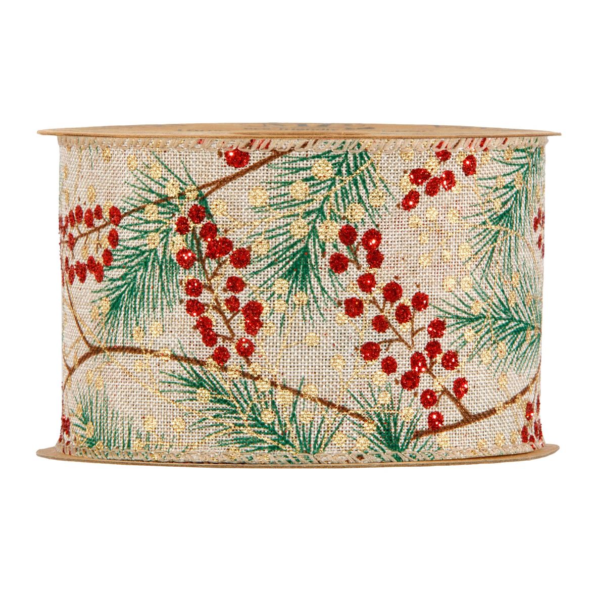 Xmas. Nastri Red Mistletoe Mm63x10mt