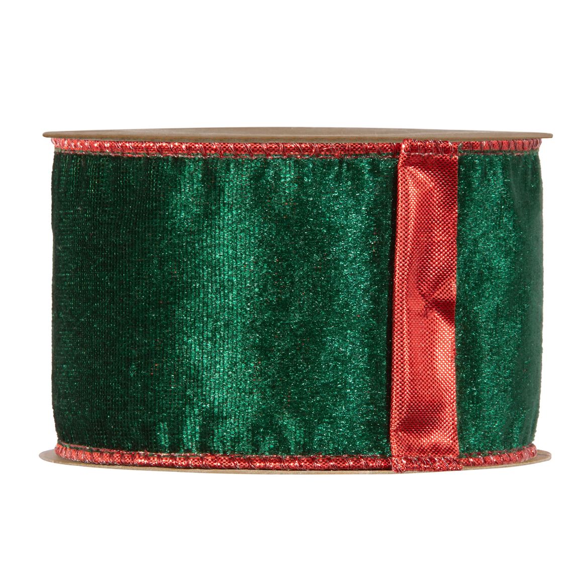 Xmas. Nastri Velvet Xmas Mm63x10mt Dark Green
