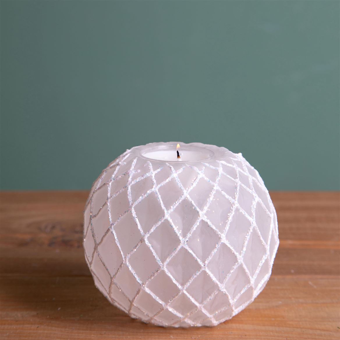 Xmas. P.tealight 10 Cm Decoro - White