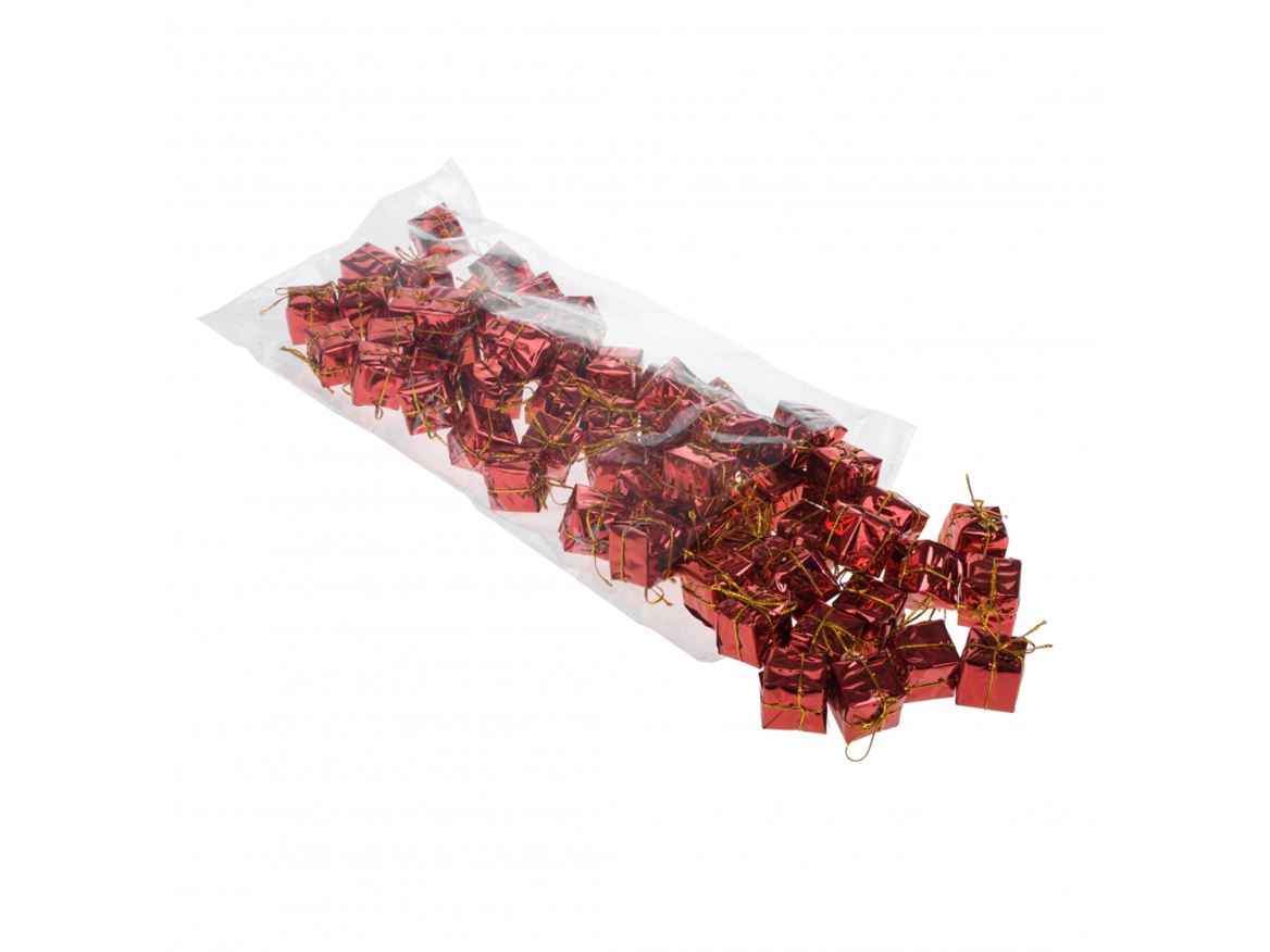 Xmas. Pacchi Regalo 60 Pz Cm 2,5 - Red