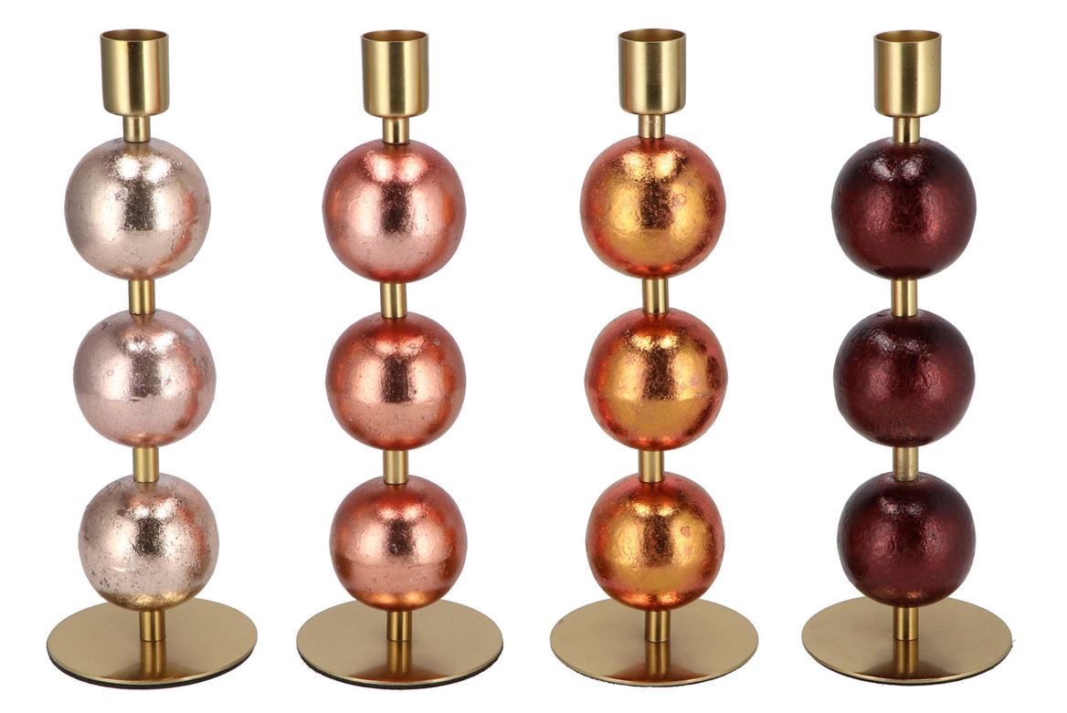 Xmas. Portacandela Cosmo Foiled Nude Mix Ball 7x7