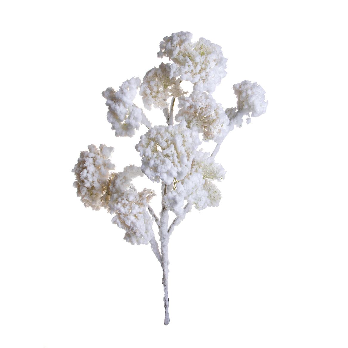 Xmas. Ramo Palla Di Neve Floccata 98cm - Cream