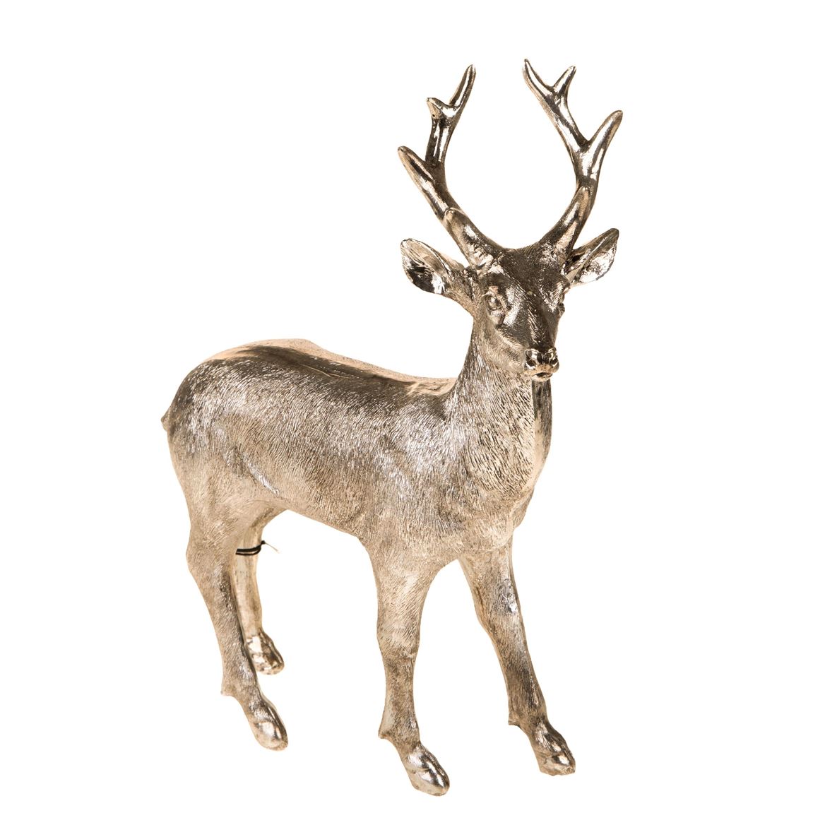 Xmas. Renna In Piedi H.34,5 Cm - Lt Gold