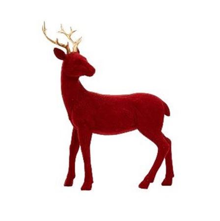 Xmas. Renna Velluto Rosso 23x31cm