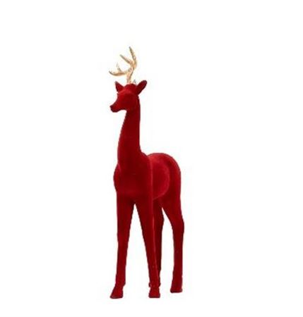 Xmas. Renna Velluto Rosso 25x46cm
