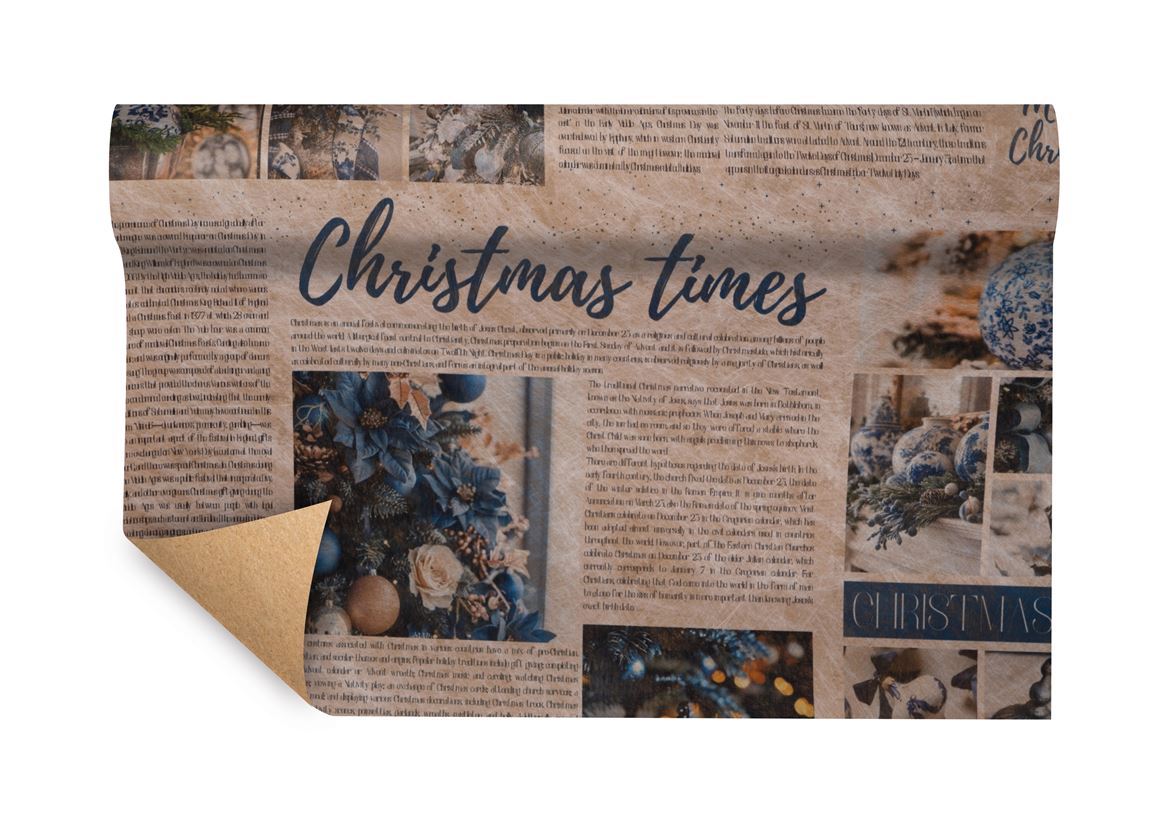Xmas. Rotolo Bob. Paper-fibra Christmas Mm750x9m
