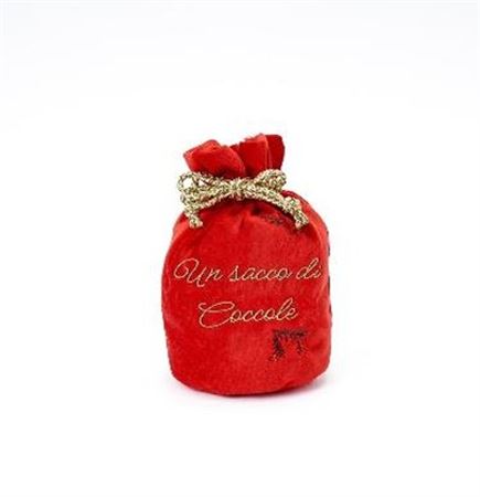 Xmas. Sacco Velluto 10x17cm - Rosso
