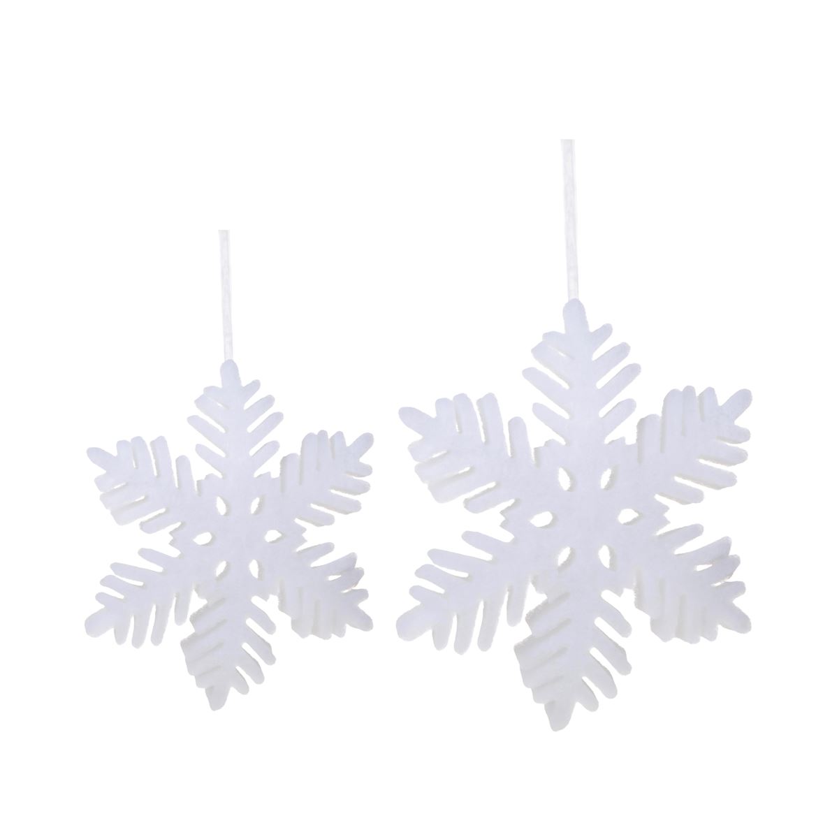 Xmas. Set 2 Fiocchi Neve 25-30 Cm