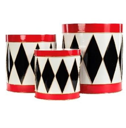 Xmas. Set 3 Scatole Tamburo D.35-29-24cm