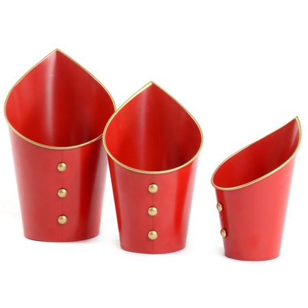 Xmas. Set3 Caspò Fazz.bottoni 13x12h20-18x18h28cm