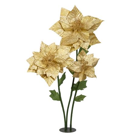 Xmas. Set3 Stelle Natale Gigante Oro D.80 H.180cm