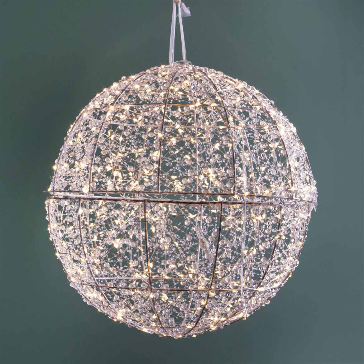 Xmas. Sfera D.40cm 600led - Trasparente