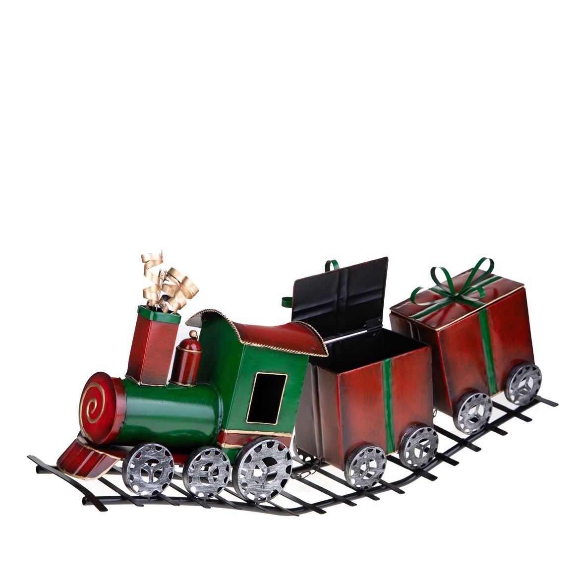 Xmas. Treno 70xh29 Cm Pacchi Dono - Red Green