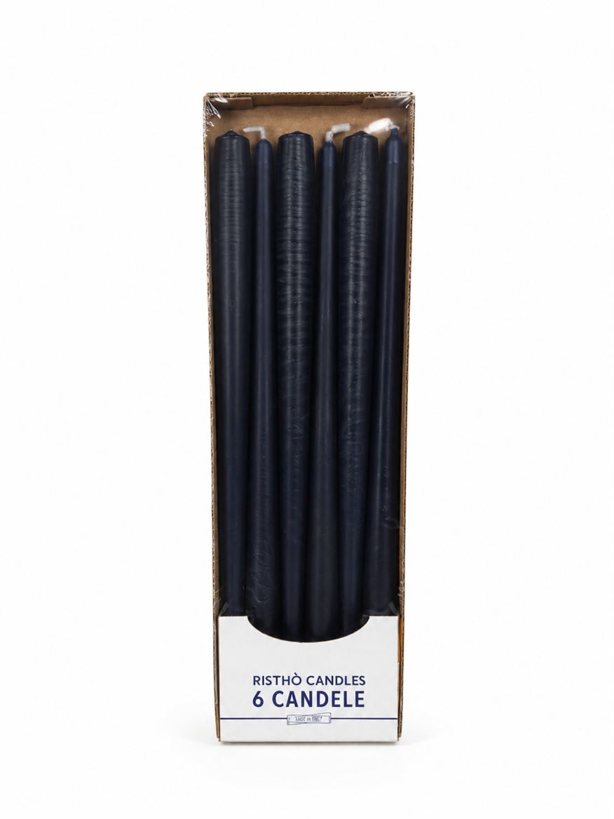 Candele. Conico Cm40 Vass.6pz - Blue Dusk